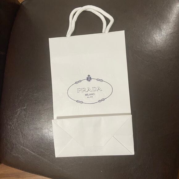 Small White Prada Milano Shopping Bag - Picture 2 of 7